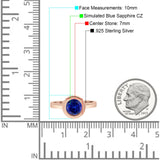 Bezel Set Solitaire Hidden Halo Round Engagement Ring Cubic Zirconia 925 Sterling Silver
