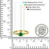 Heart Filigree Art Deco Wedding Bridal Ring Round Simulated Cubic Zirconia 925 Sterling Silver