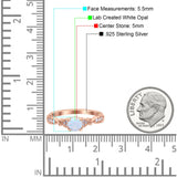 Heart Filigree Art Deco Wedding Bridal Ring Round Simulated Cubic Zirconia 925 Sterling Silver