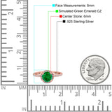 Halo Art Deco Engagement Wedding Bridal Ring Round Simulated Cubic Zirconia 925 Sterling Silver