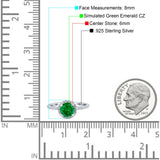 Halo Art Deco Engagement Wedding Bridal Ring Round Simulated Cubic Zirconia 925 Sterling Silver
