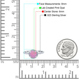 Halo Art Deco Engagement Wedding Bridal Ring Round Simulated Cubic Zirconia 925 Sterling Silver