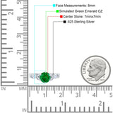 Vintage Style Round Bridal Wedding Engagement Ring Marquise Design Simulated Cubic Zirconia 925 Sterling Silver