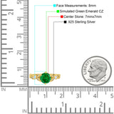 Vintage Style Round Bridal Wedding Engagement Ring Marquise Design Simulated Cubic Zirconia 925 Sterling Silver
