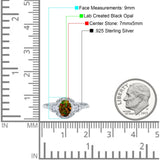 Art Deco Oval Vintage Style Bridal Wedding Engagement Ring Simulated Cubic Zirconia 925 Sterling Silver