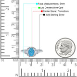 Art Deco Oval Vintage Style Bridal Wedding Engagement Ring Simulated Cubic Zirconia 925 Sterling Silver