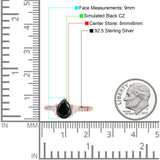 Teardrop Pear Art Deco Engagement Bridal Ring Triangle Simulated Cubic Zirconia 925 Sterling Silver