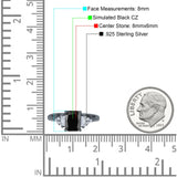 Emerald Cut Art Deco Bridal Wedding Engagement Ring Baguette Simulated Cubic Zirconia 925 Sterling Silver