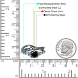 Two Piece Vintage Style Art Deco Engagement Bridal Set Ring Band Round Simulated Cubic Zirconia 925 Sterling Silver