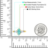 Marquise Art Deco Bridal Wedding Engagement Ring Pear Simulated Cubic Zirconia 925 Sterling Silver