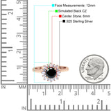 Art Deco Wedding Bridal Ring With Baguette And Round Simulated Cubic Zirconia Stones 925 Sterling Silver