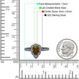 Teardrop Pear Shape Halo Engagement Ring Simulated Cubic Zirconia 925 Sterling Silver