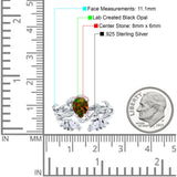 Art Deco Teardrop Pear Leaf Design Wedding Two Piece Ring Simulated Cubic Zirconia Stones 925 Sterling Silver