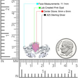 Art Deco Teardrop Pear Leaf Design Wedding Two Piece Ring Simulated Cubic Zirconia Stones 925 Sterling Silver