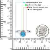 Art Deco Wedding Bridal Ring Halo Round Simulated Cubic Zirconia Stones 925 Sterling Silver