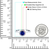 Art Deco Wedding Bridal Ring Halo Round Simulated Cubic Zirconia Stones 925 Sterling Silver