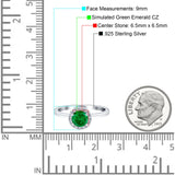 Art Deco Wedding Bridal Ring Halo Round Simulated Cubic Zirconia Stones 925 Sterling Silver