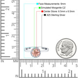 Art Deco Wedding Bridal Ring Halo Round Simulated Cubic Zirconia Stones 925 Sterling Silver