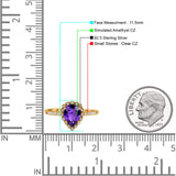 Teardrop Pear Vintage Style Halo Engagement Ring Cubic Zirconia 925 Sterling Silver