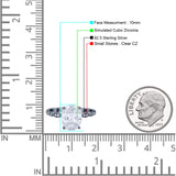 Solitaire Accent Oval Engagement Ring Cubic Zirconia 925 Sterling Silver