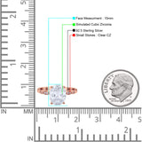 Solitaire Accent Oval Engagement Ring Cubic Zirconia 925 Sterling Silver