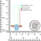 Solitaire Accent Oval Natural Aquamarine Art Deco Engagement Ring