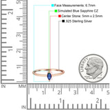 Solitaire Marquise Engagement Ring Cubic Zirconia 925 Sterling Silver