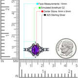 Vintage Inspired Art Deco Oval Engagement Ring Simulated Cubic Zirconia 925 Sterling Silver