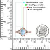 Vintage Inspired Art Deco Oval Engagement Ring Simulated Cubic Zirconia 925 Sterling Silver