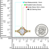 Vintage Inspired Art Deco Oval Engagement Ring Simulated Cubic Zirconia 925 Sterling Silver