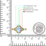 Halo Art Deco Oval Natural Moonstone Engagement Ring