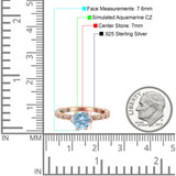 Art Deco Round Engagement Ring Simulated Cubic Zirconia 925 Sterling Silver