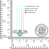 Vintage Dainty Round Natural Green Amethyst Prasiolite Engagement Ring