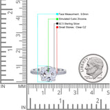 Elegant Hidden Halo Cushion Engagement Ring Cubic Zirconia 925 Sterling Silver