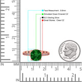 Elegant Hidden Halo Cushion Engagement Ring Cubic Zirconia 925 Sterling Silver