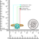 Elegant Hidden Halo Cushion Engagement Ring Cubic Zirconia 925 Sterling Silver