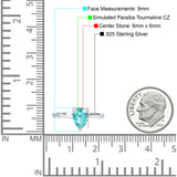 Solitaire Pear Hidden Halo Engagement Ring Cubic Zirconia 925 Sterling Silver