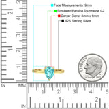 Solitaire Pear Hidden Halo Engagement Ring Cubic Zirconia 925 Sterling Silver