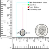 Oval Fashion Lab Created Opal Ring Oxidized 925 Sterling Silver