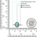 Oval Fashion Lab Created Opal Ring Oxidized 925 Sterling Silver