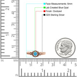 Vintage Style Oval Thumb Ring Statement Fashion Oxidized Lab Created Opal Solid 925 Sterling Silver