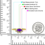 Marquise Art Deco Bridal Wedding Engagement Ring Simulated Cubic Zirconia 925 Sterling Silver