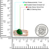 Weave Teardrop Pear Twist Infinity Shank Art Deco Wedding Bridal Piece Ring Simulated Cubic Zirconia 925 Sterling Silver