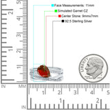 Weave Teardrop Pear Twist Infinity Shank Art Deco Wedding Bridal Piece Ring Simulated Cubic Zirconia 925 Sterling Silver