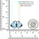 Teardrop Pear Butterfly Filigree Swirl Ring Simulated Cubic Zirconia 925 Sterling Silver Butterfly Ring