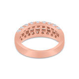 Half Eternity Wedding Band Simulated Cubic Zirconia 925 Sterling Silver