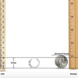 Half Eternity Huggie Hoop Earrings Round Simulated Cubic Zirconia 925 Sterling Silver (21mm)