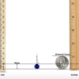 Lever Back Earring Round Simulated Cubic Zirconia 925 Sterling Silver (2mm-10mm)
