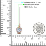 Halo Round Huggie Hoop Earrings Cubic Zirconia 925 Sterling Silver