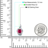 Halo Round Huggie Hoop Earrings Cubic Zirconia 925 Sterling Silver
